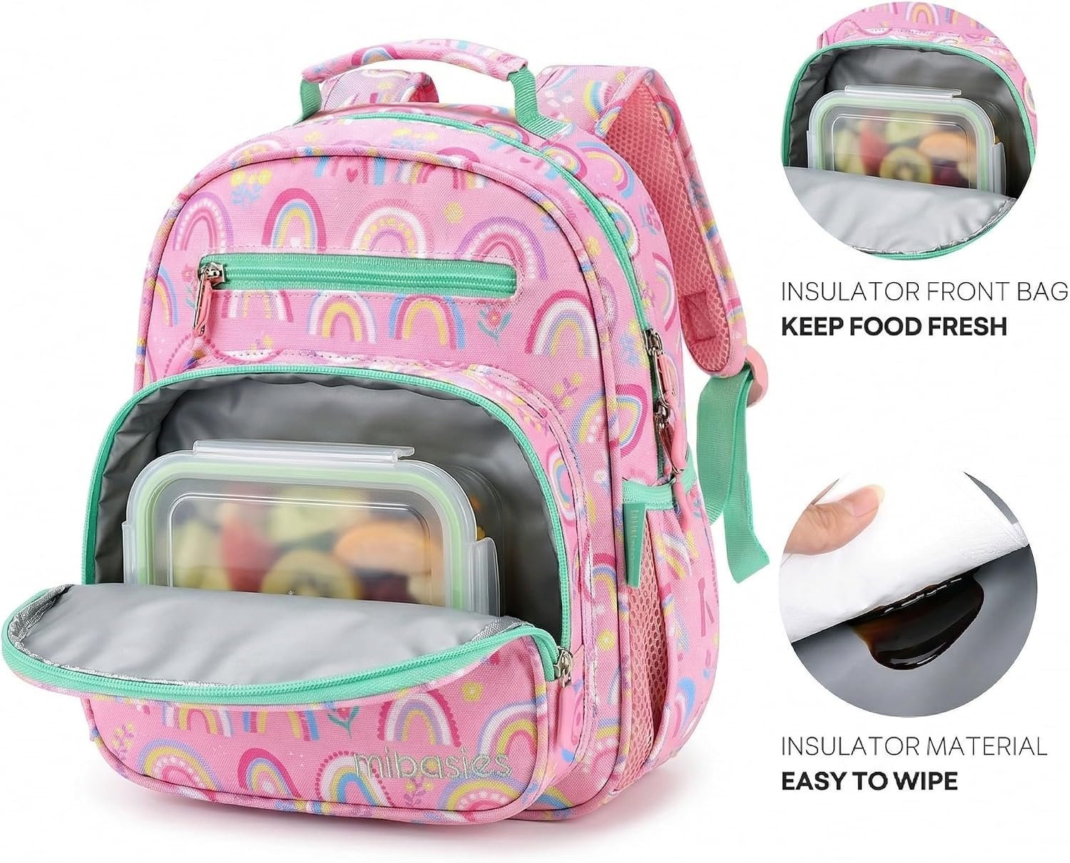 Mibasies Girls Backpack Review: Rainbow Kids Bookbag for Ages 5–8