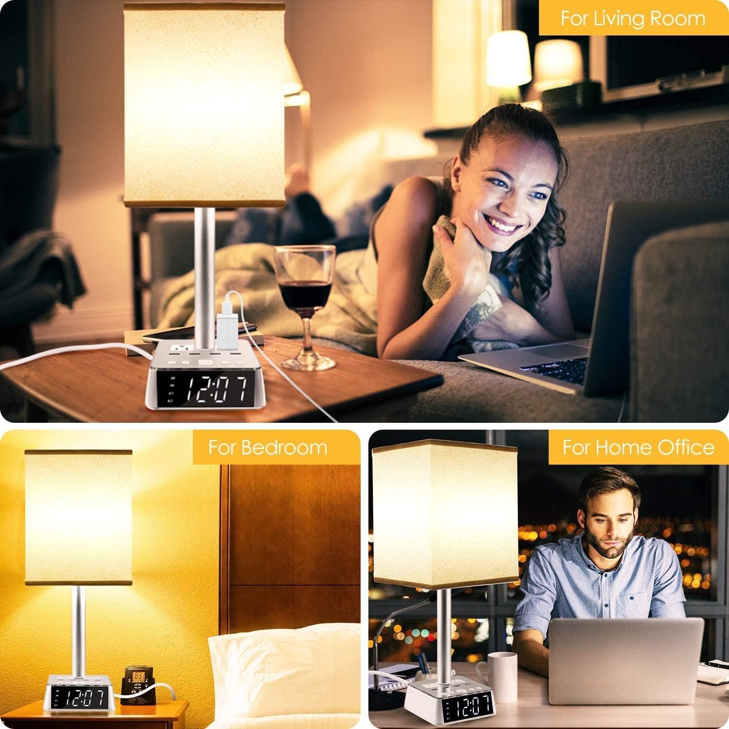 Yostyle Bedside Lamp with 4 USB Ports and AC Outlets Review (2026)