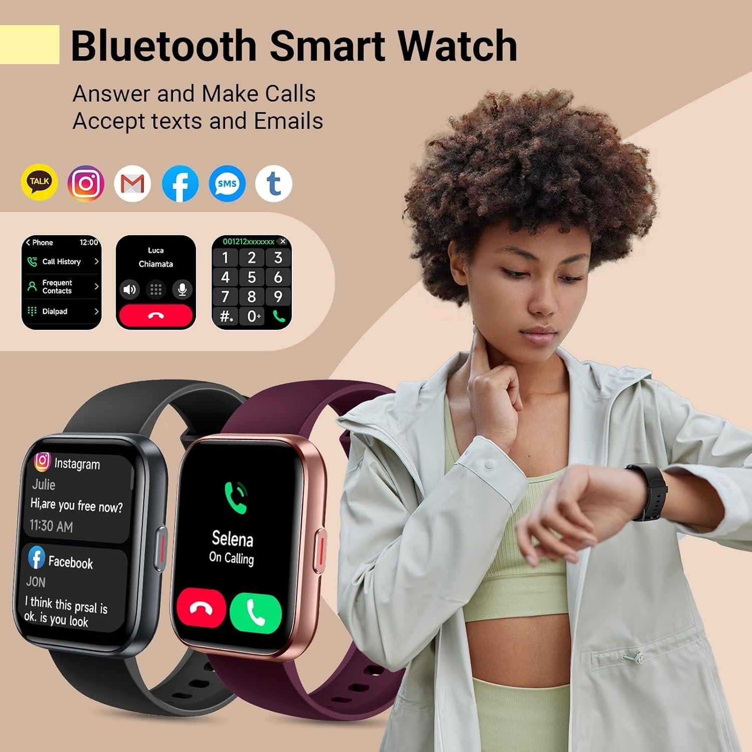 Quican Smart Watch for Women Review (Rose Purple, Alexa, 1.8")