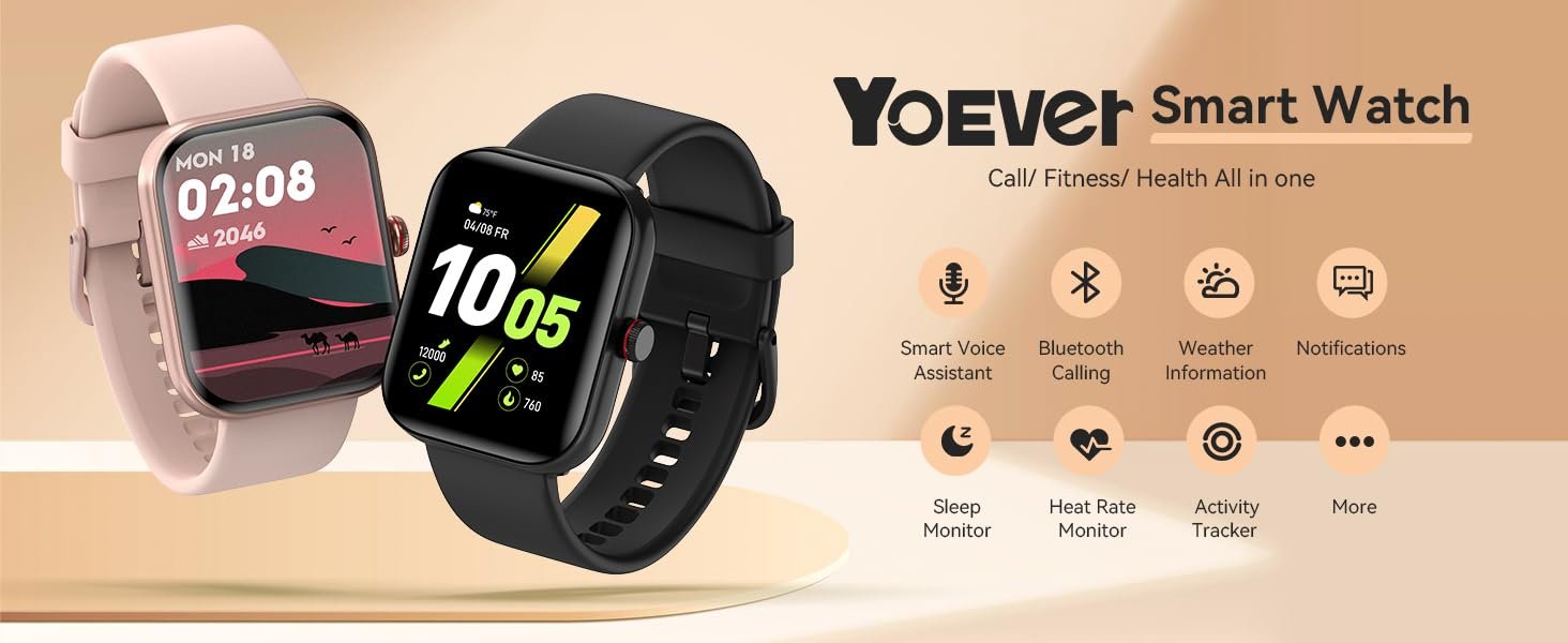 Yoever IDW20 Smart Watch Review (1.91" Starry Black, Alexa + Calls)