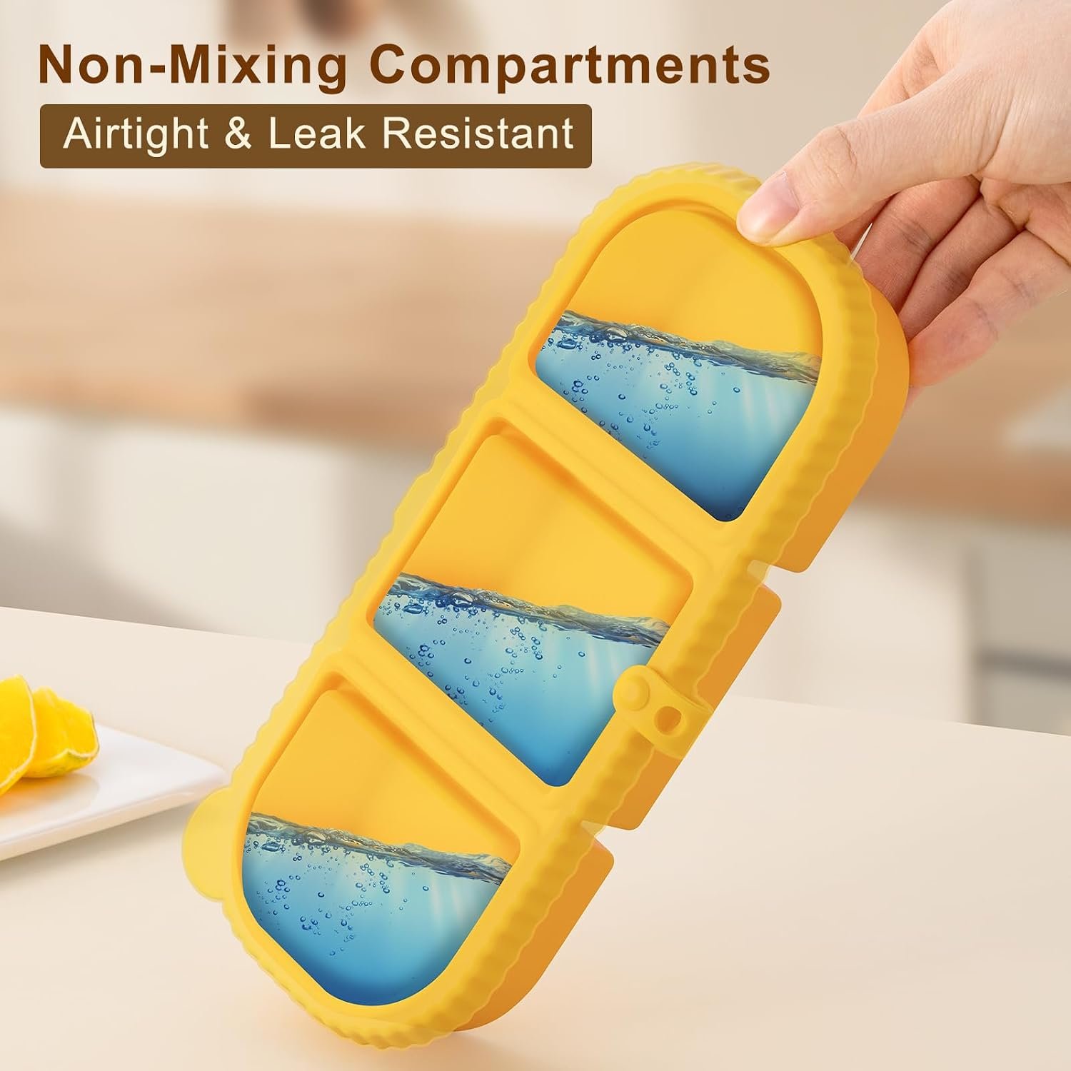 LOROTOCO Silicone Snack Containers Review: 3-Compartment Snackle Box for Kids & Work