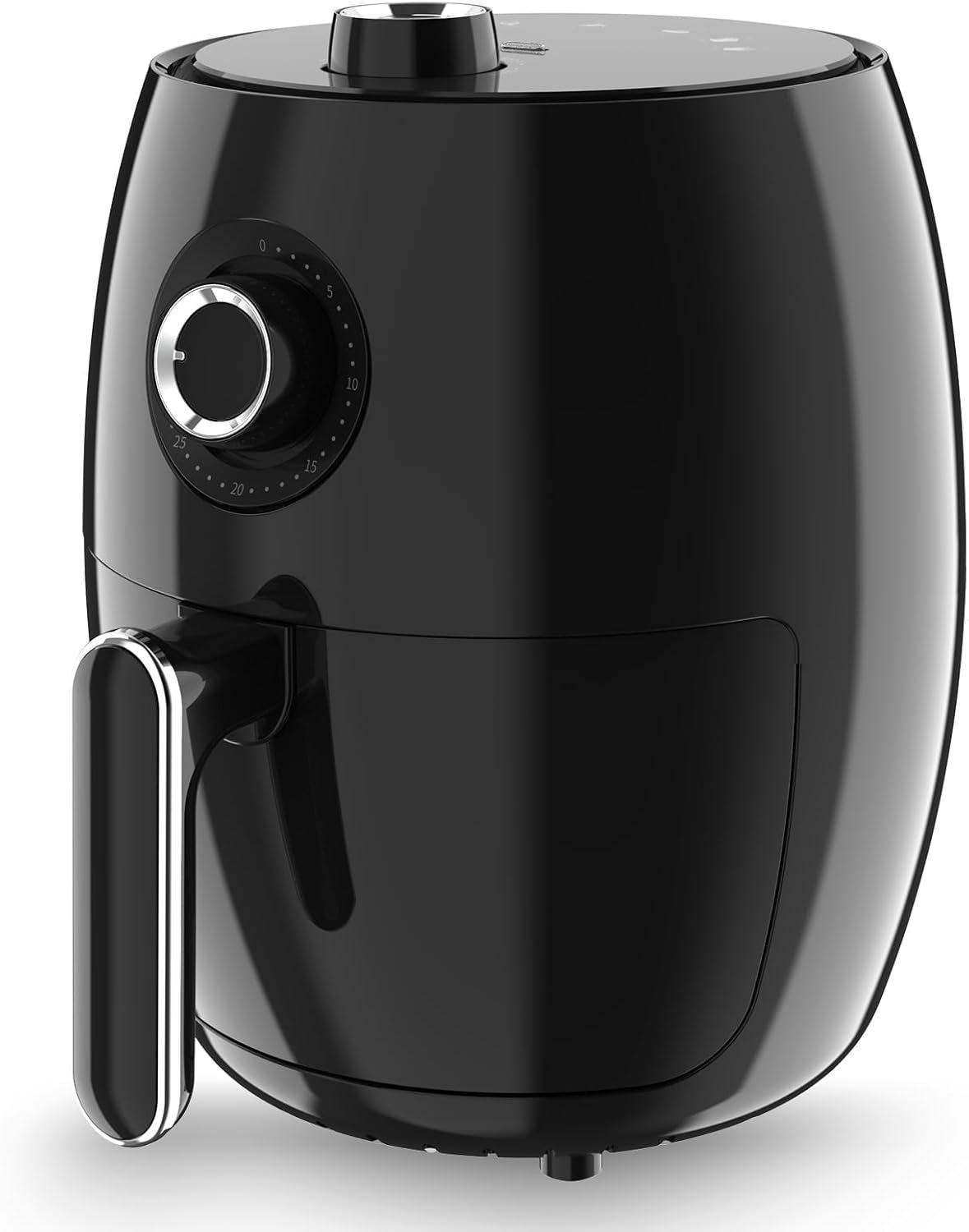 FZGhome 2.1QT compact mini air fryer black dual knob 4-in-1 for one or two people