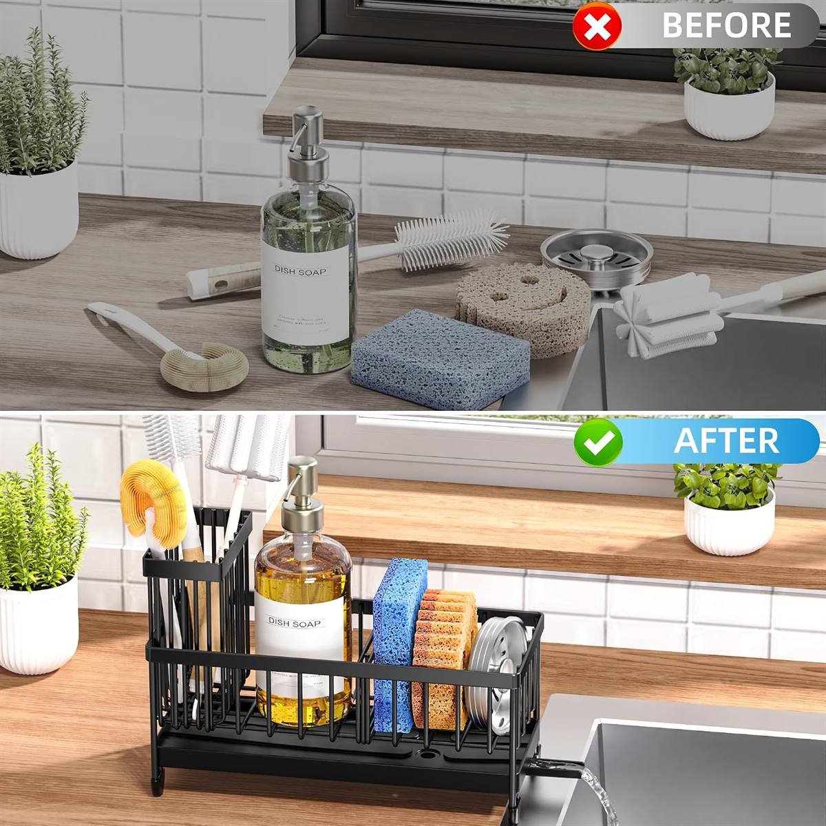 Cisily Sponge Holder for Kitchen Sink Review (304 Steel Sink Caddy)