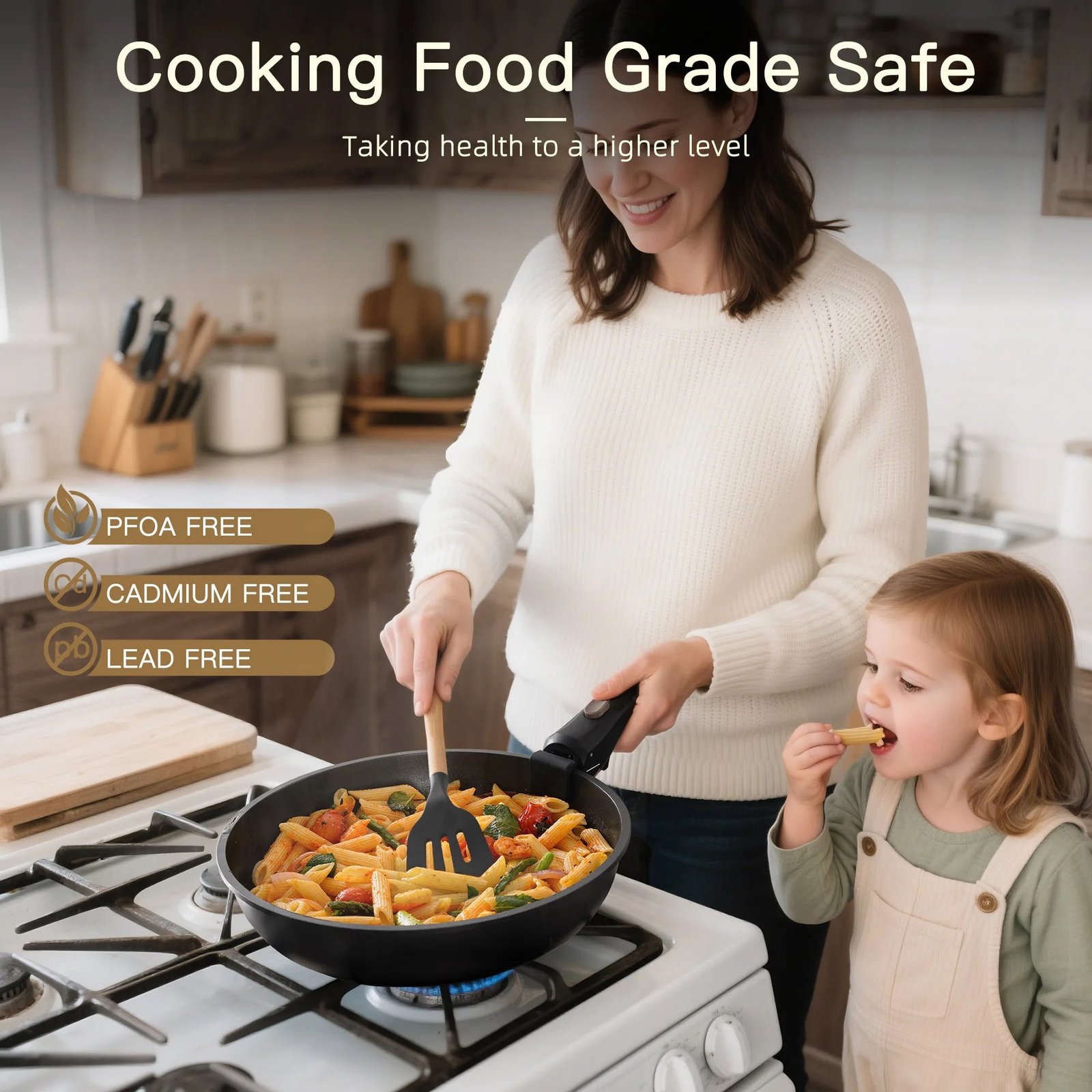 Astercook 21-Piece Ceramic Cookware Set Review (Detachable Handle, Stackable Black)