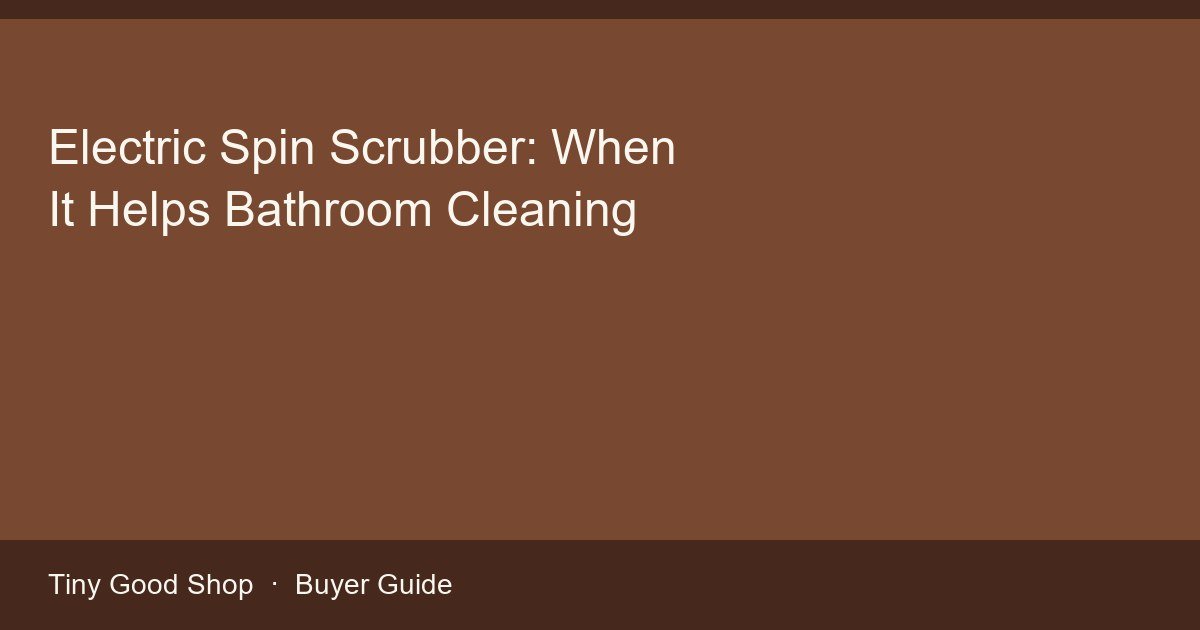 Electric spin scrubber cleaning shower tile grout lines